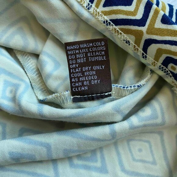 J McLaughlin Geometric Print Short Sleeve Fit & Flare Dress Size XS Career Work - Picture 5 of 9